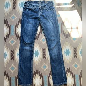 Silver Jeans Distressed Berkley Straight Leg Size 26/34